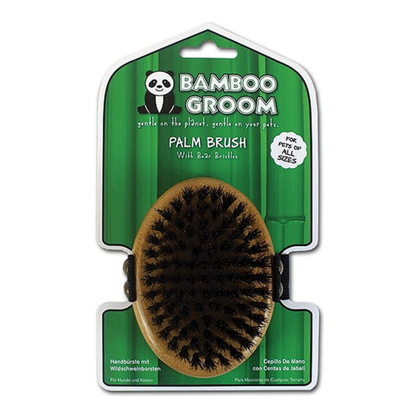 King Wholesale Pet Goods - Alcott Bamboo Groom Palm Brush w/Boar Bristles