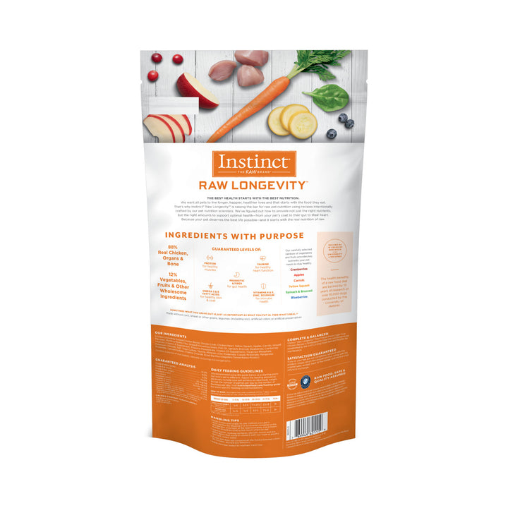 Instinct Raw Longevity Frozen Patties Cage-Free Chicken Dog Food| Kanu Pet