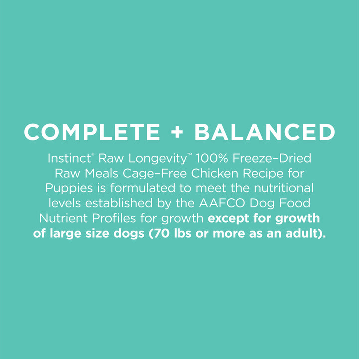 Instinct Raw Longevity Freeze-Dried Bites Cage-Free Chicken Recipe For Puppies | Kanu Pet