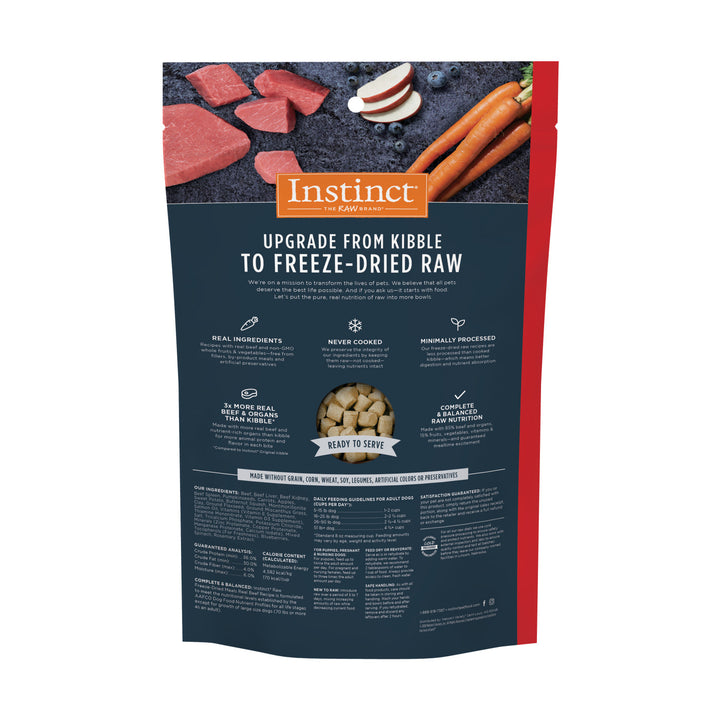 Instinct 100% Freeze-Dried Raw Meals Beef Recipe Dog Food | Kanu Pet