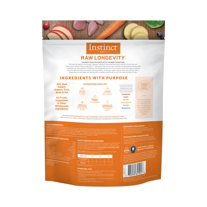 Instinct Raw Longevity Frozen Bites Rabbit Cat Food| Kanu Pet