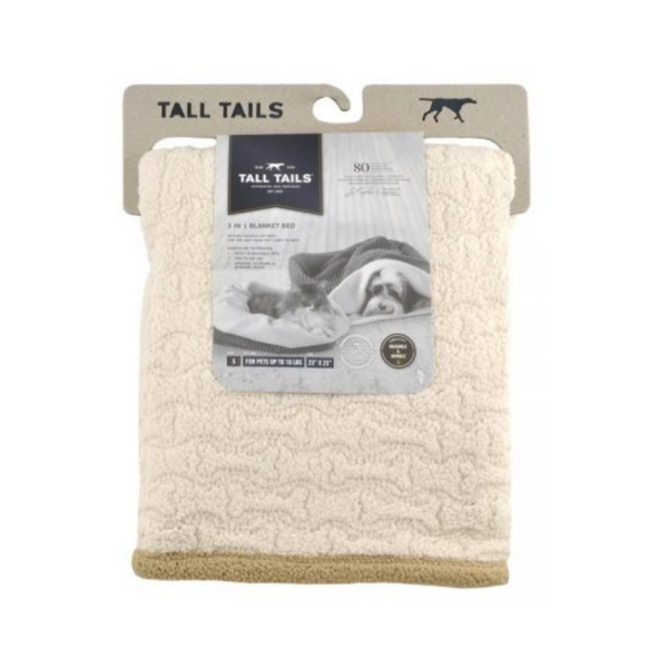 Tall Tails Blanket Bed 3 In 1 Cream Bone Sherpa