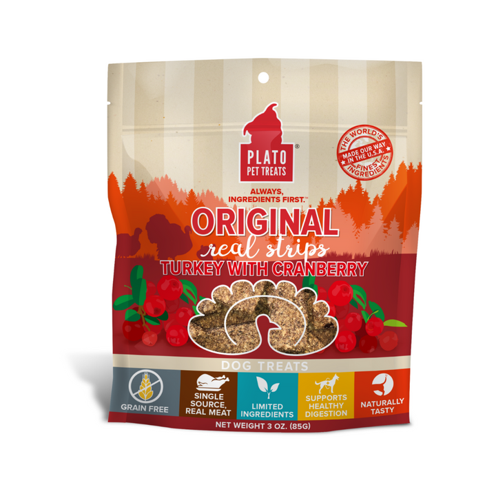 Plato Grain Free Turkey & Cranberry Dog Treat | Kanu Pet