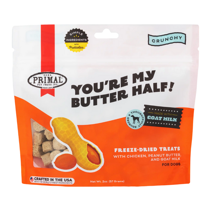 Primal Freeze-Dried Chicken & Peanut Butter Dog Treats 2 Oz | Kanu Pet
