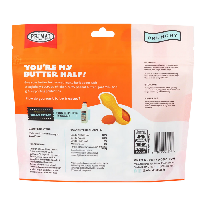 Primal Freeze-Dried Chicken & Peanut Butter Dog Treats 2 Oz | Kanu Pet