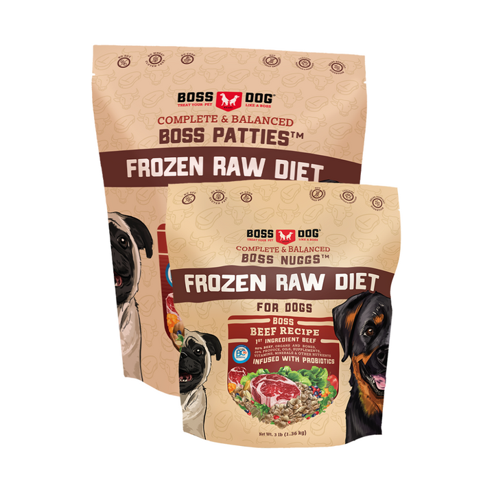 Boss Dog Nuggs Frozen Raw Beef Dog Food | Kanu Pet