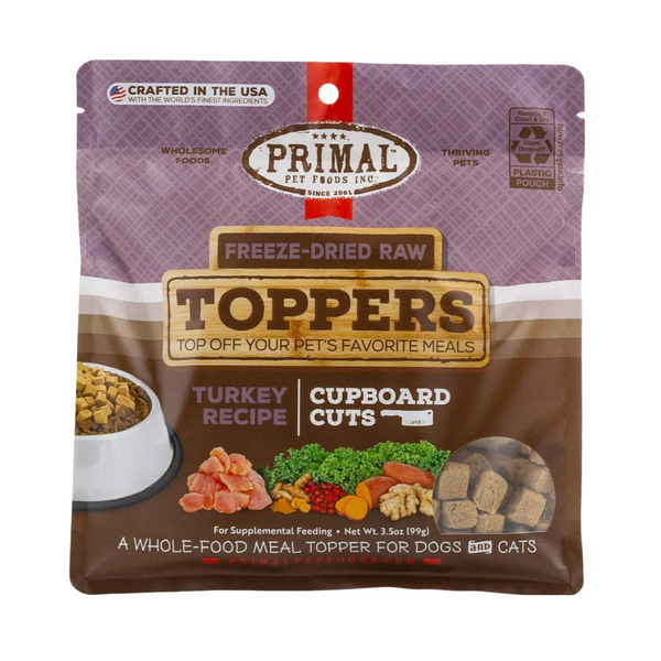 Primal Freeze Dried Raw Toppers Turkey Flavor for Dogs | Kanu Pet