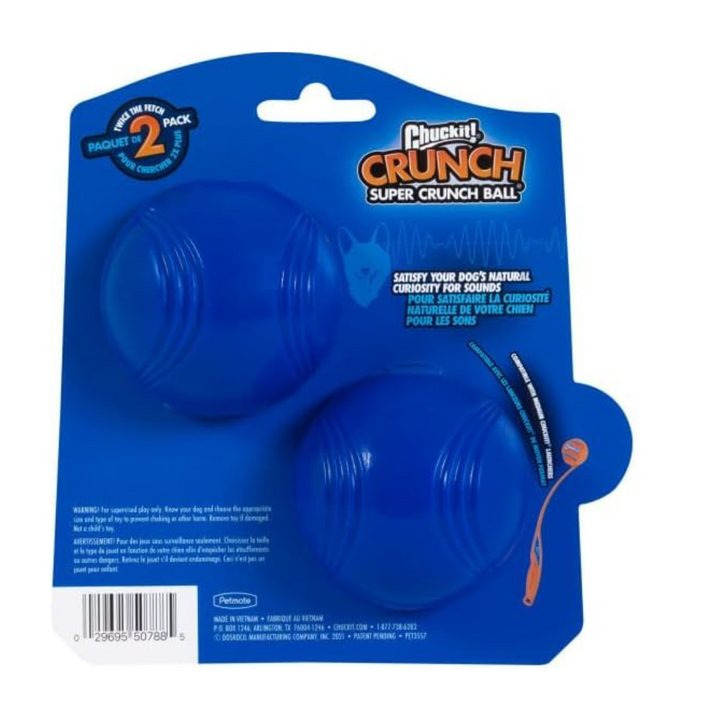 Chuckit! Dog Toy Crunch Ball Medium 2 Pk | Kanu Pet