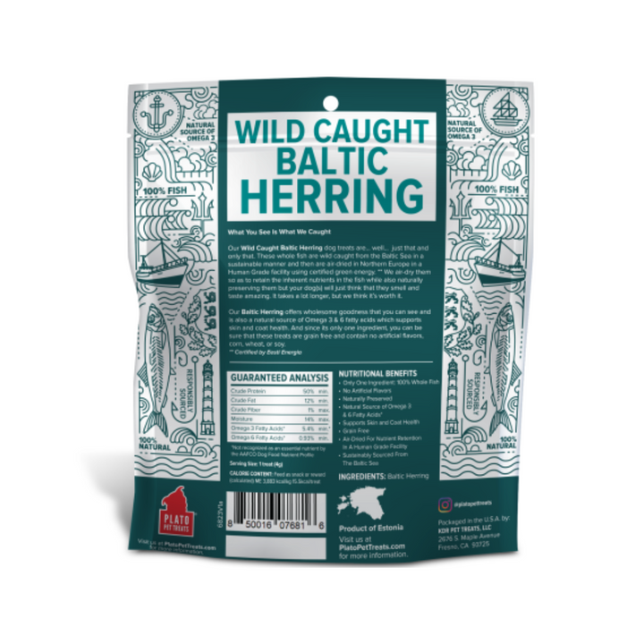 Plato Wild Caught Baltic Herring Dog Treat | Kanu Pet