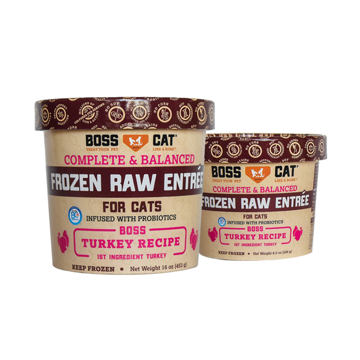Boss Cat Frozen Raw Entree Turkey Cat Food | Kanu Pet