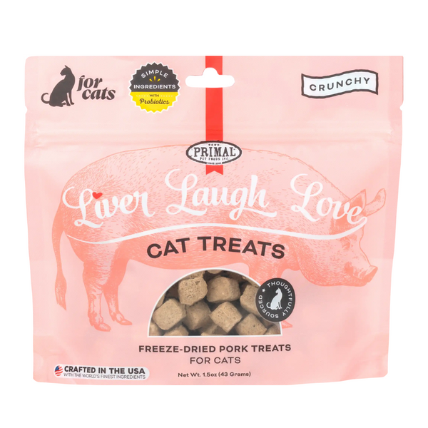 Primal Crunchy Freeze-Dried Pork Treats for Cats 1 Oz | Kanu Pet