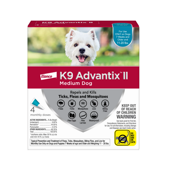 Advantix II K9 Flea and Tick Treatment Dog Medium | Kanu Pet