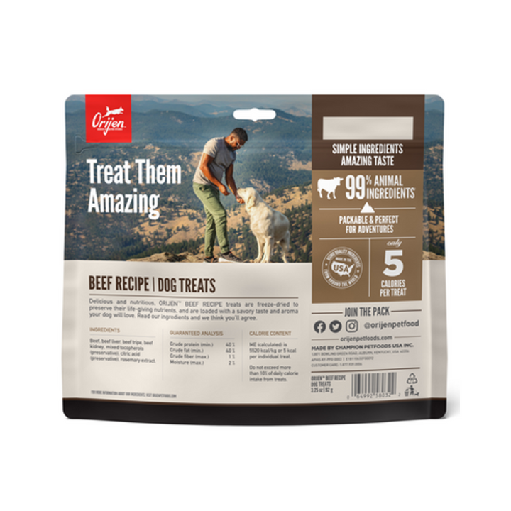 Orijen Ranch Beef Recipe Freeze-Dried Dog Treats | Kanu Pet
