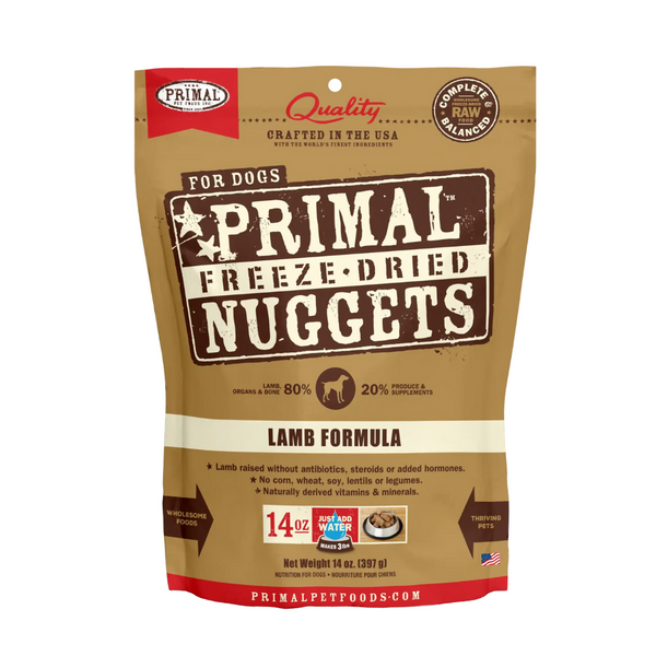 Primal™ Freeze Dried Raw Lamb Formula Dog Nuggets | Kanu Pet
