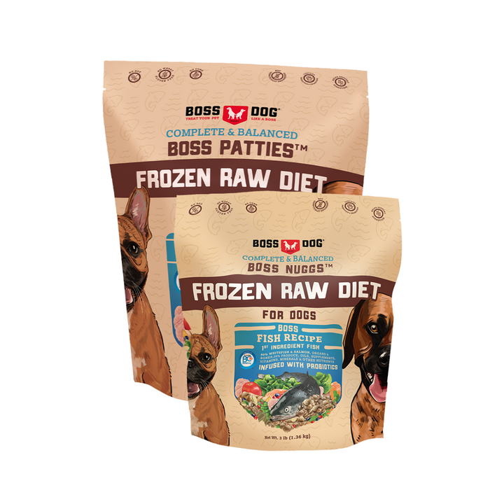 Boss Dog Patties Frozen Raw Fish Dog Food | Kanu Pet