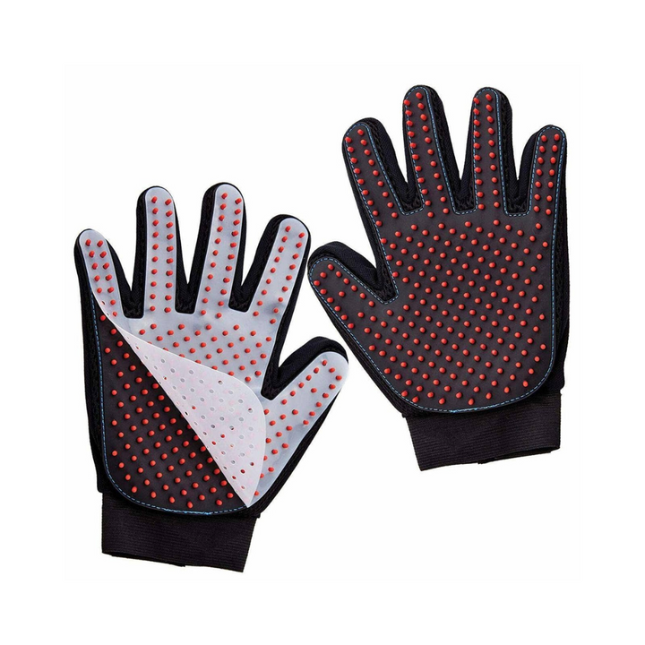 Katziela Pet Grooming Gloves with Silicone Cover for Dogs | Kanu Pet