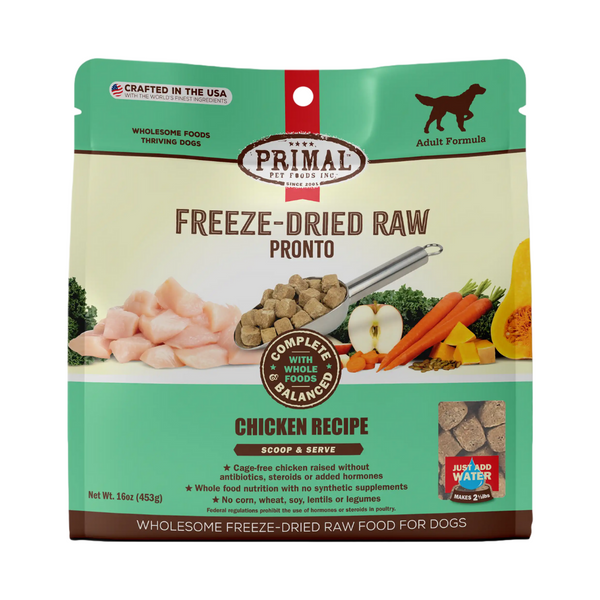 Primal Freeze-Dried Raw Pronto Chicken Recipe Adult Dog | Kanu Pet