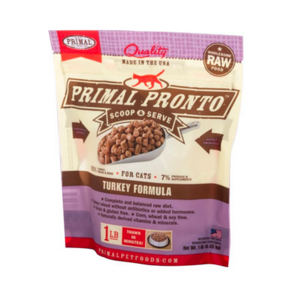 Primal Pronto Frozen Raw Scoop & Serve Turkey Cat | Kanu Pet