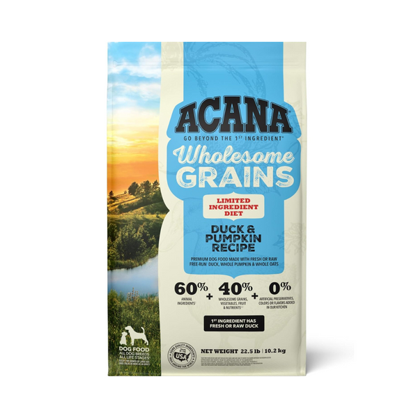 Acana Singles Wholesome Grains / Duck & Pumpkin Dry Dog Food| Kanu Pet