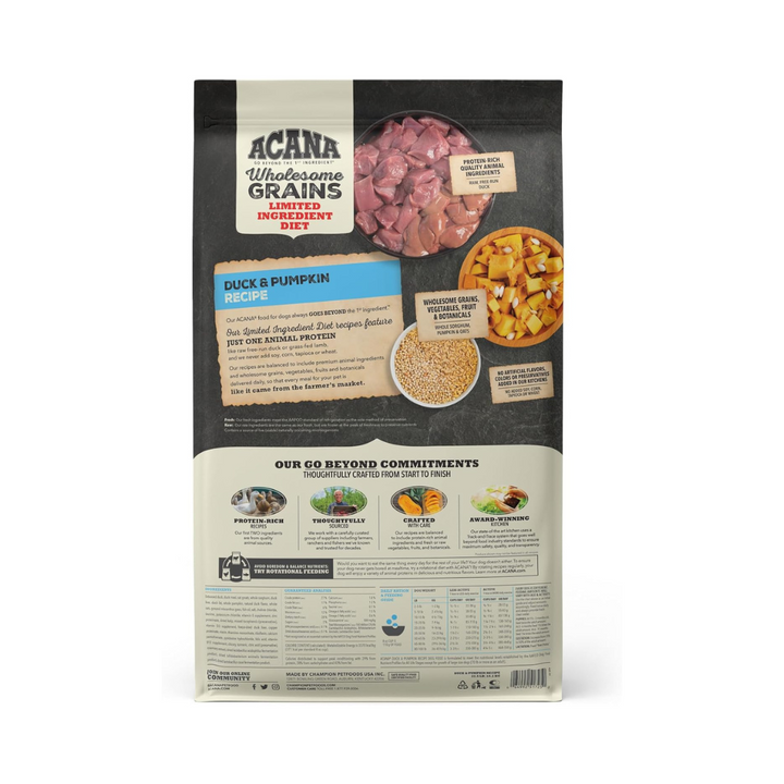 Acana Singles Wholesome Grains / Duck & Pumpkin Dry Dog Food| Kanu Pet