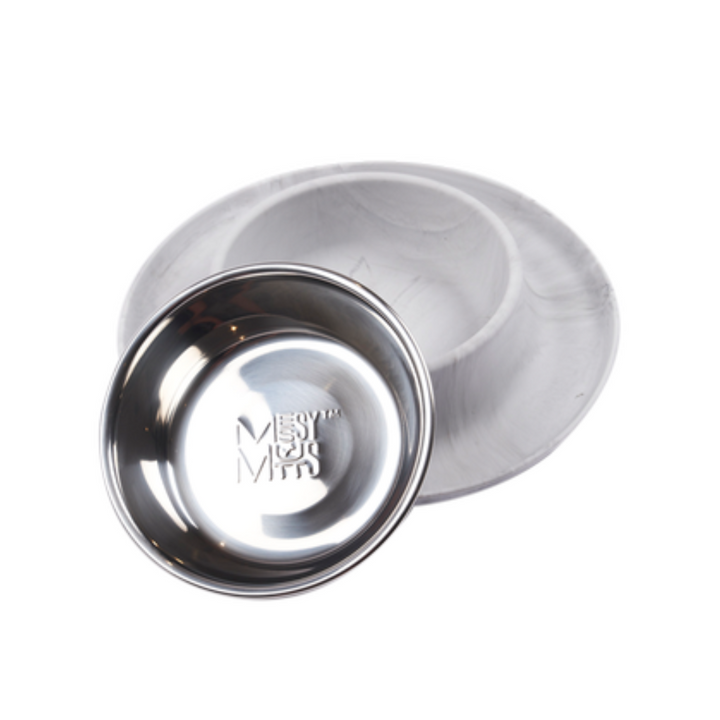 Messy Cats Single Silicone Feeder with SS Shaped Cat Bowl | Kanu Pet