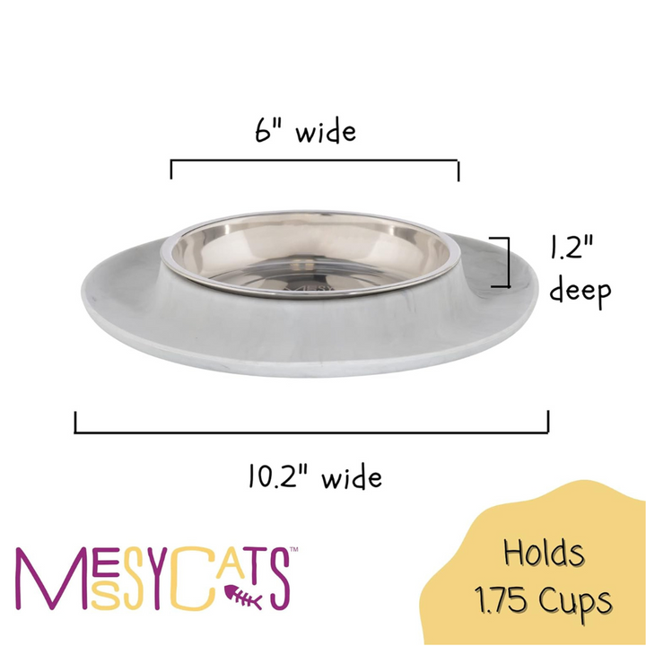 Messy Cats Single Silicone Feeder with SS Shaped Cat Bowl | Kanu Pet