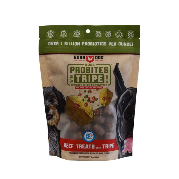 Boss Dog Probites Dried Raw Beef with Tripe Dog Treats | Kanu Pet