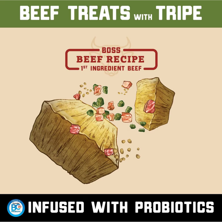 Boss Dog Probites Dried Raw Beef with Tripe Dog Treats | Kanu Pet
