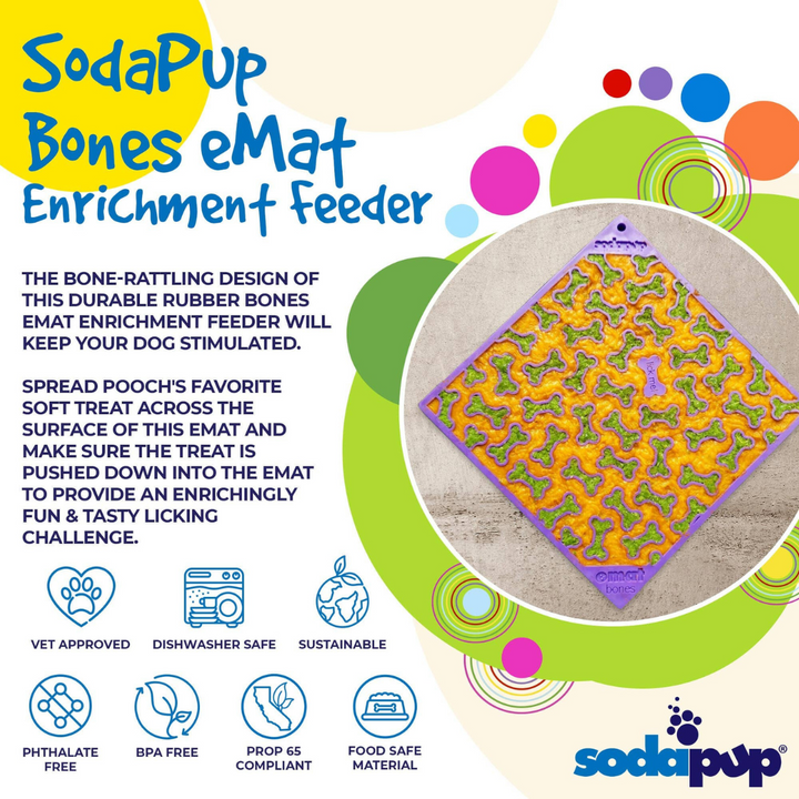 Sodapup Emat Enrichment Lick Mat Dog Chew | Kanu Pet
