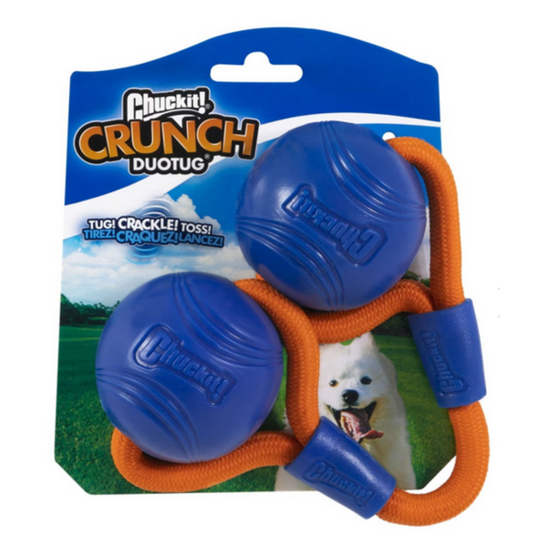 Chuckit! Dog Toy Crunch Ball Medium Duo Tug | Kanu Pet