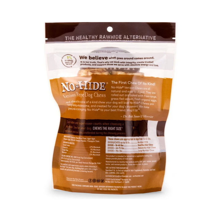 Earth Animal  No Hide Venison Chews Dog Treats | Kanu Pet