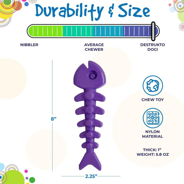 Sodapup Fish Bone Ultra Durable Nylon Dog Chew Toy | Kanu Pet