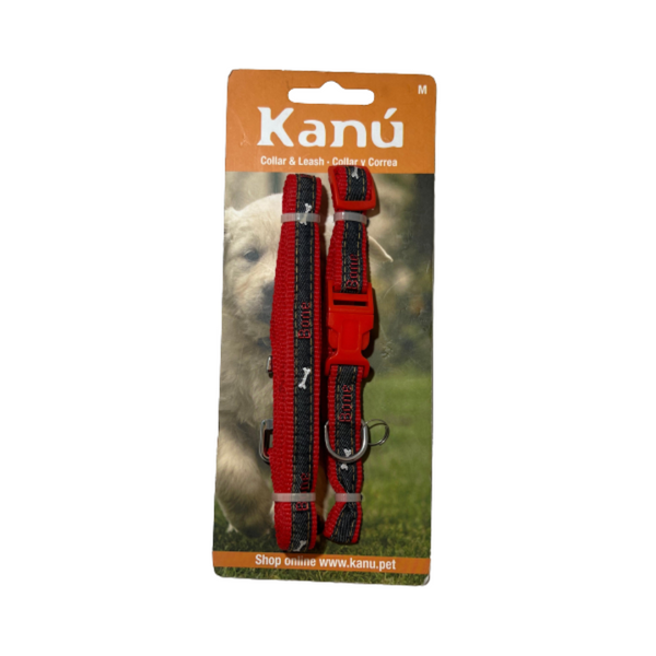 Kanu Pet Red-Bones Dog Leash & collar | Kanu Pet