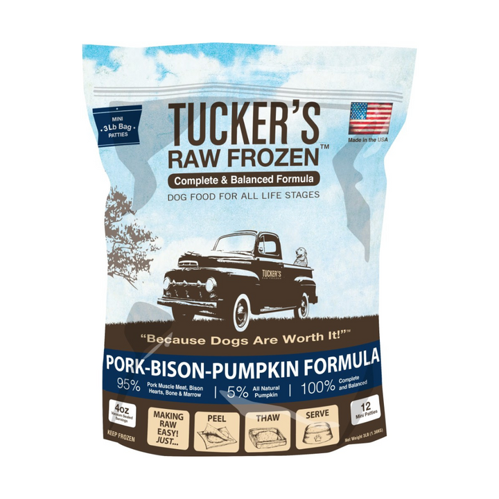 Tucker's Raw Basics Pork-Bison-Pumpkin Frozen Food Dogs| Kanu Pet