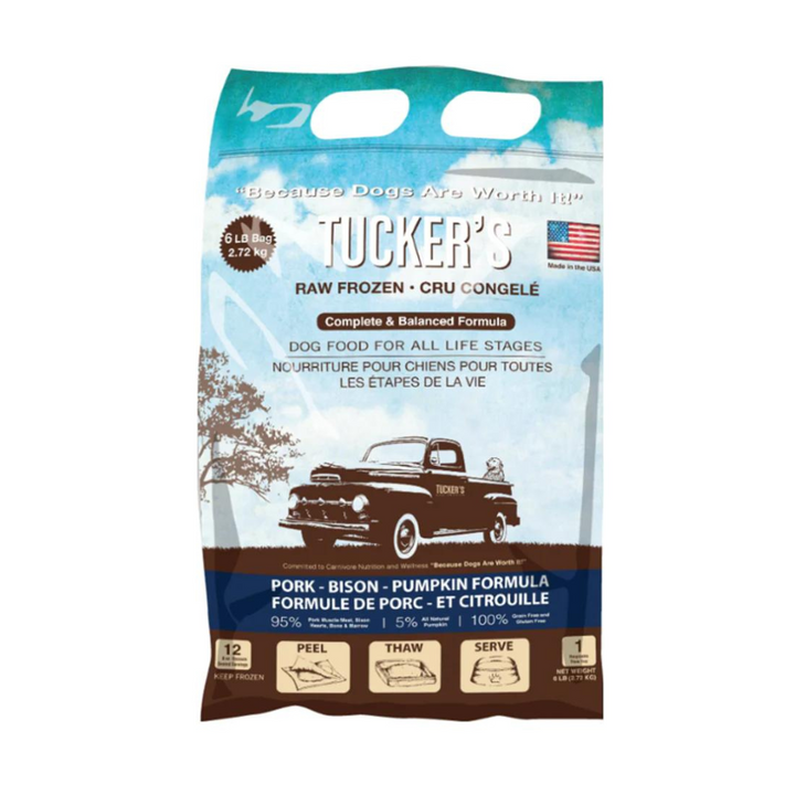 Tucker's Raw Basics Pork-Bison-Pumpkin Frozen Food Dogs| Kanu Pet