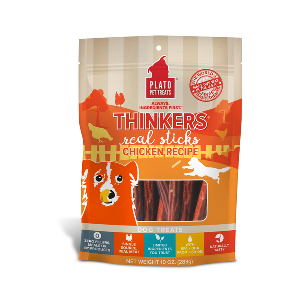Plato Thinkers Meat Stick Treats Dog