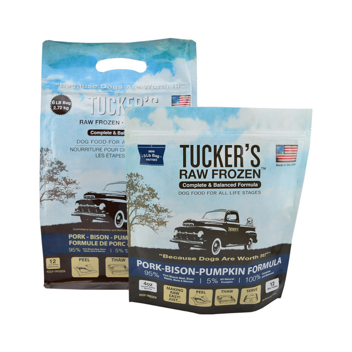 Tucker's Raw Basics Pork-Bison-Pumpkin Frozen Food Dogs| Kanu Pet