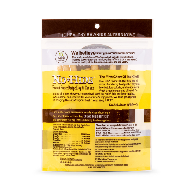 Earth Animal No Hide Peanut Butter Chew Dog Treats | Kanu Pet