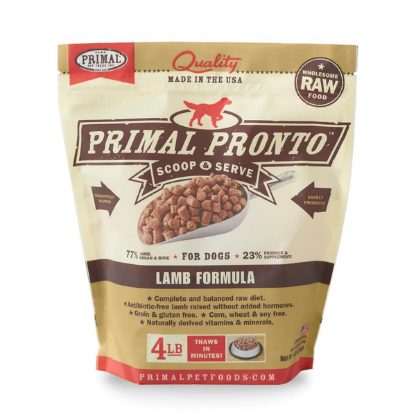 Primal Pronto Frozen Raw Scoop & Serve Lamb For Dog | Kanu Pet