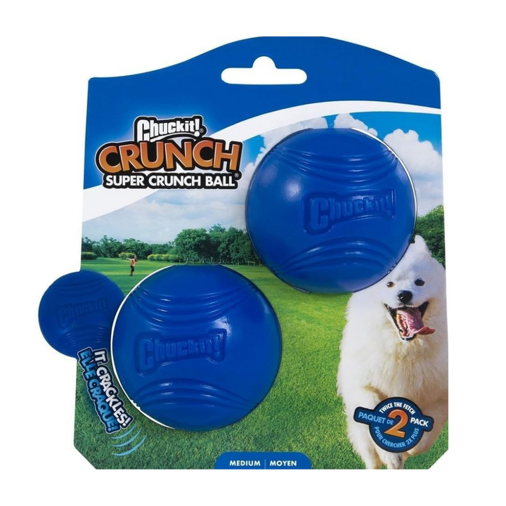Chuckit! Dog Toy Crunch Ball Medium 2 Pk | Kanu Pet