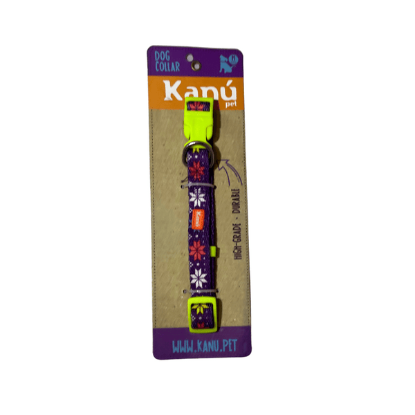 Kanu Pet Purple/green Sheets Dog Collar | Kanu Pet