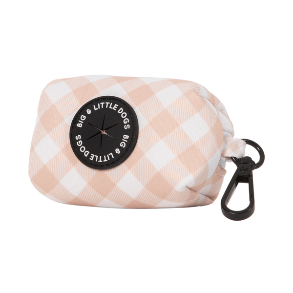 Big & Little Dogs Latte Gingham Dog Poop Bag Holder | Kanu Pet