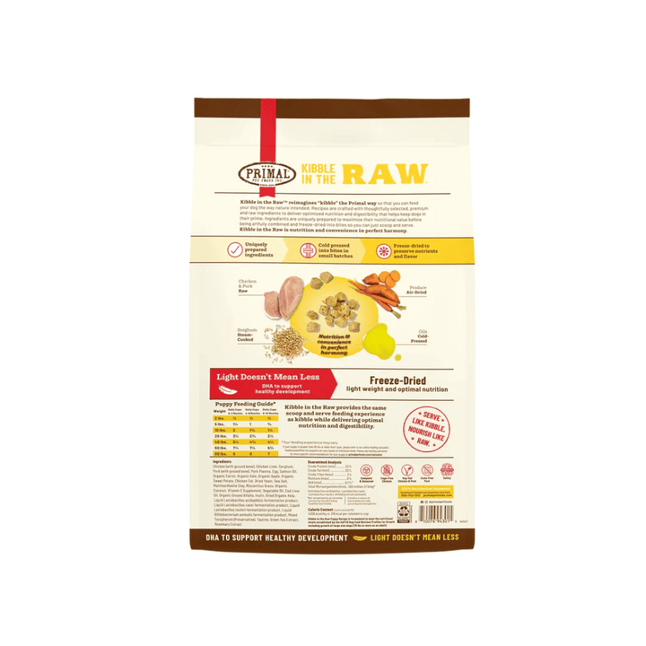 Primal Kibble in the Raw Puppy Freeze-Dried Dog Food | Kanu Pet