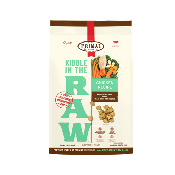 Primal Kibble in the Raw Chcken Freeze-Dried Dog Food | Kanu Pet