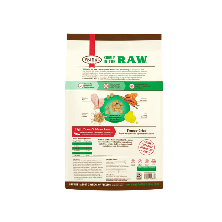 Primal Kibble in the Raw SB Chicken Freeze-Dried Dog Food | Kanu Pet