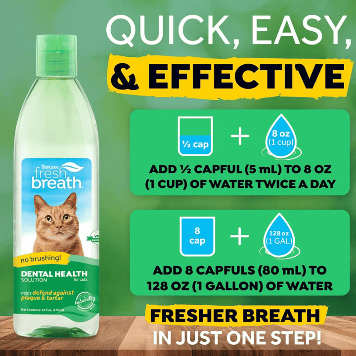 Tropiclean Fresh Breath Oral Care Cat Water Additive | Kanu Pet