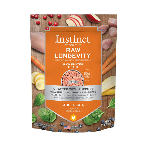 Instinct Raw Longevity Frozen Bites Cage-Free Chicken Cat| Kanu pet