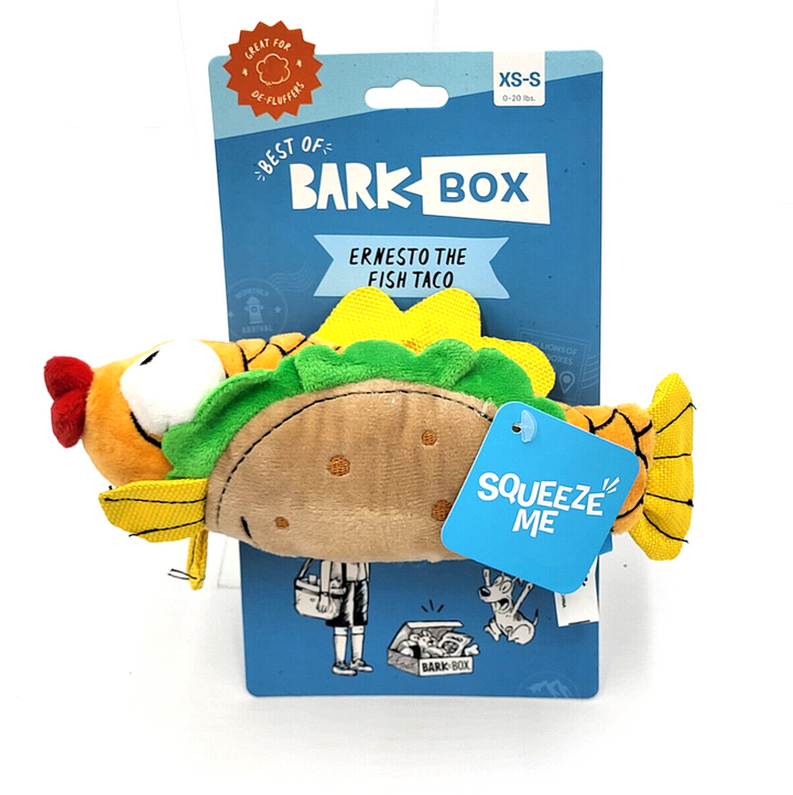 Pet Palette Distribution Bark Ernesto the Fish Taco Dog Toy | Kanu Pet