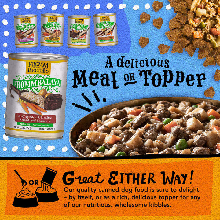 Fromm Dog Can Frommbalaya Beef, Veg & Rice Rice Stew 12.5 oz| Kanu Pet