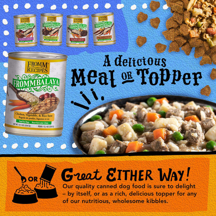 Fromm Dog Can Frommbalaya Chicken,Veg & Rice Rice Stew 12.5oz| Kanu Pet